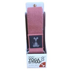 YogaRat 8' Gym Fitness Exercise Yoga Strap and D-Ring for Stretching 100% Cotton